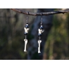 Boucles d'oreilles Hématite et ossements