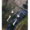 Boucles d'oreilles Hématite et ossements