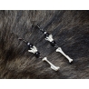 Boucles d'oreilles Hématite et ossements