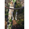 Boucles d'oreilles Aventurine bleue et ossements