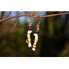 Boucles d'oreilles Améthyste et ossements