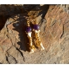 Boucles d'oreilles Améthyste et ossements