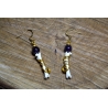 Boucles d'oreilles Améthyste et ossements